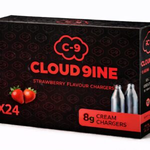 CLOUD 9INE premium Strawberry flavour infused cream chargers